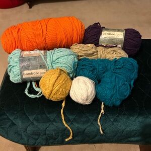 BAMBOO Colorful Yarn Collection - Orange, Purple, Blue, Yellow, White